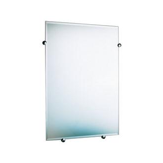 Smedbo CS309 19 in. x 28 in. Wall Mounted Rectangular Mirror in Brushed Chrome from the Cabin Collection